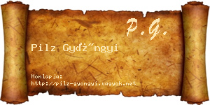 Pilz Gyöngyi névjegykártya